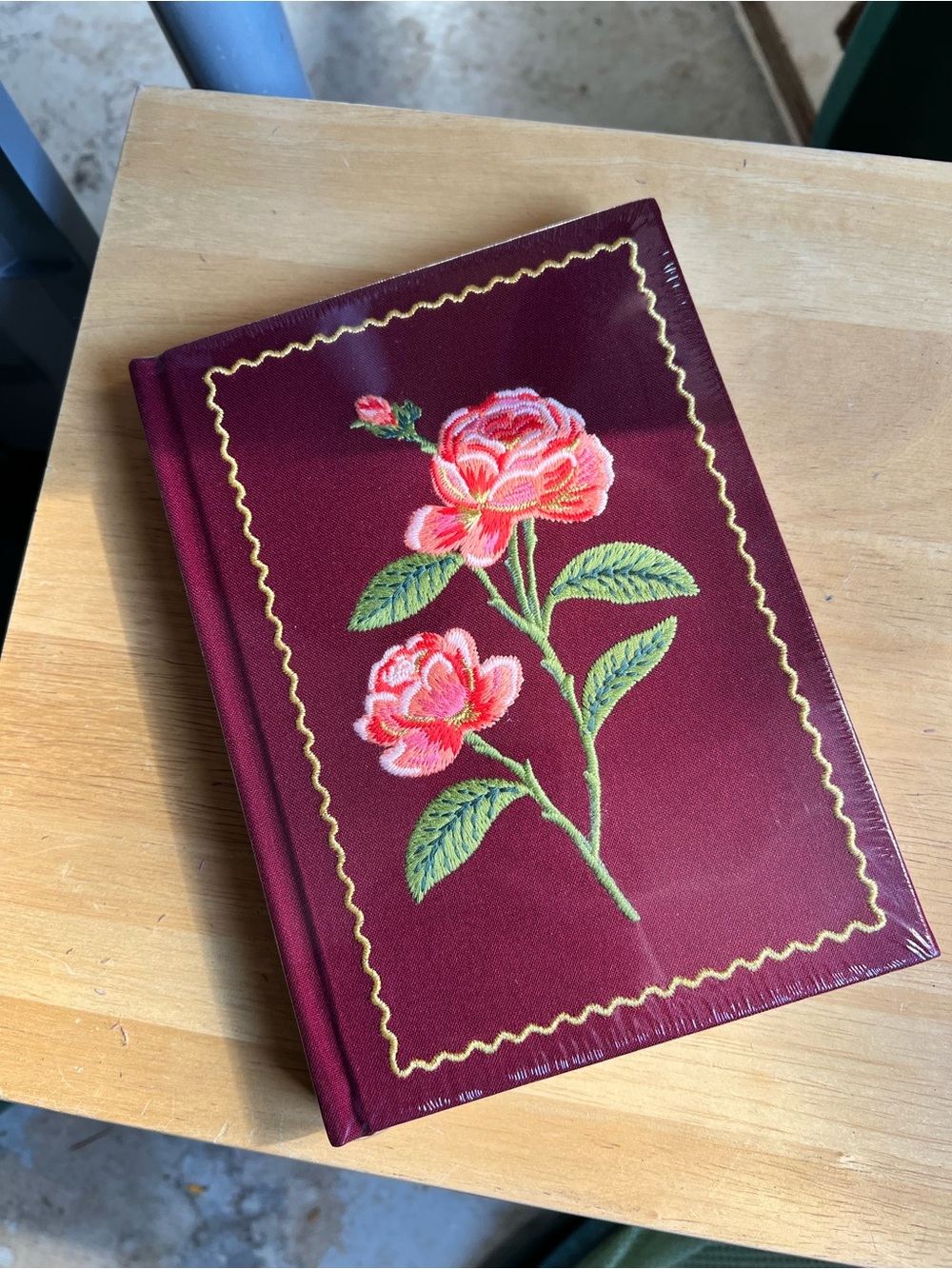 Rifle Paper Co. Embroidered Burgundy Journal - Roses Design